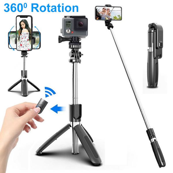

selfie stick tripod wireless bluetooth phone holder foldable monopods portable 360 angle rotation for smart phone gopro sport digital camera