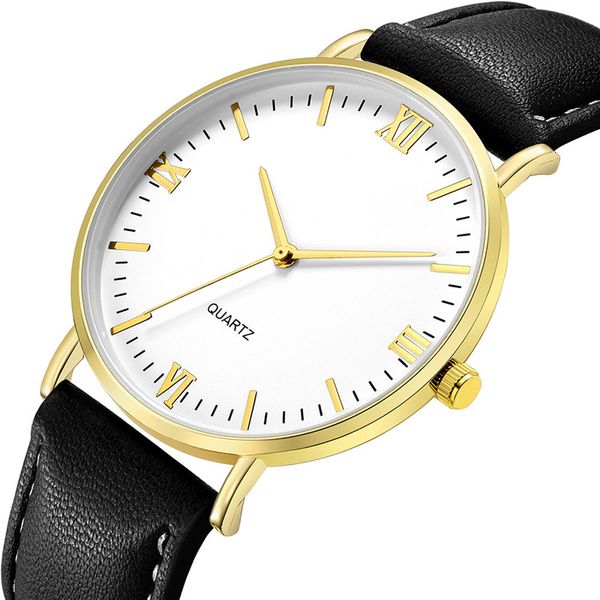 

2020 watches men stainless steel case leather band watch quartz business wristwatch reloj hombre 2020, Slivery;brown