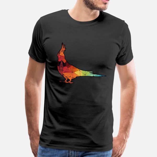 

cockatiel colorful t shirt men create cotton o-neck vintage anti-wrinkle comical spring autumn novelty shirt