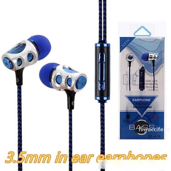 

new arrival earphone universal 3.5mm in ear earphones braided ear phones headset headphone with mic earbuds for samsung iphone htc mq100