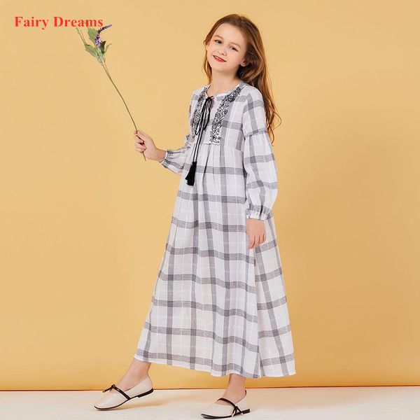 

kids white abaya dubai turkey bangladesh plaid muslim dress for girl maxi dresses kaftan turkish islamic clothing 2020 vestidos, Red