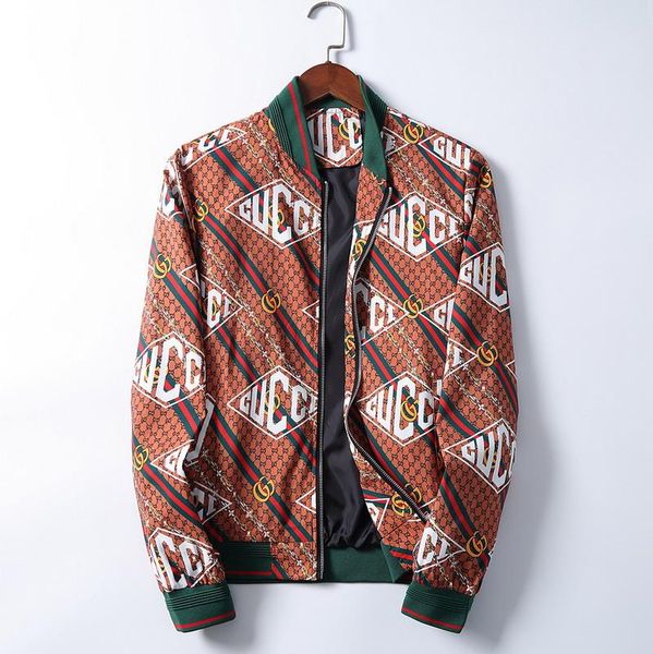 

2020 new casual embroidery print jacket fashion mens bomber jacket streetwear outwear mens jackets and coats, Black;brown