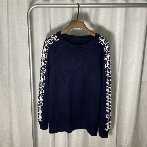 

2020 all new sweaters lady loose sweatshirt dr home sleeve logo letter jacquard crew neck sweater, White;black