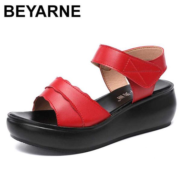 

beyarnewedge heel sandals women platform shoes summer 2020 new 6cm high heel ladies open toe sandals, Black