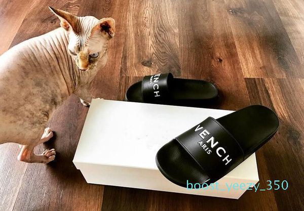 

high-quality brand sandals slippers designer slippers summer sandals beach slide fashion scuffs slippers casual shoes b35, Black