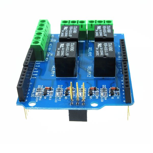 

4 channel useful shield relay module stable outlet control board for arduino