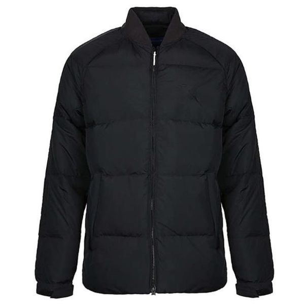 

autumn winter new men's cotton coat solid color slim collar collar warm jacket fashion mens clothes coat, Black