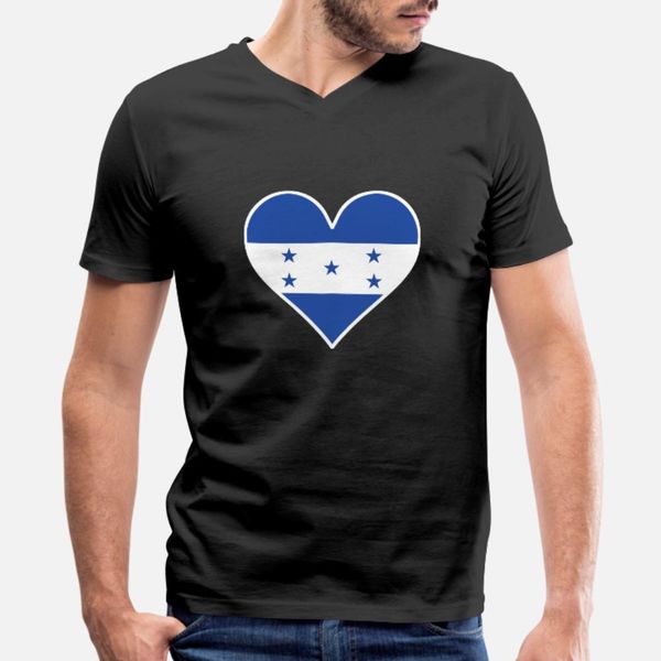 

honduran flag heart t shirt men character short sleeve size s-3xl letters anti-wrinkle humor spring autumn standard shirt