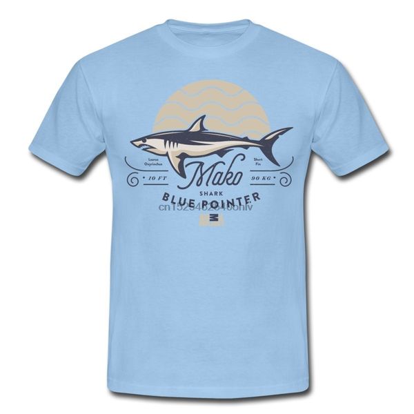 

spreadshirt animal planet mako shark blue pointer vintage men's t-shirt