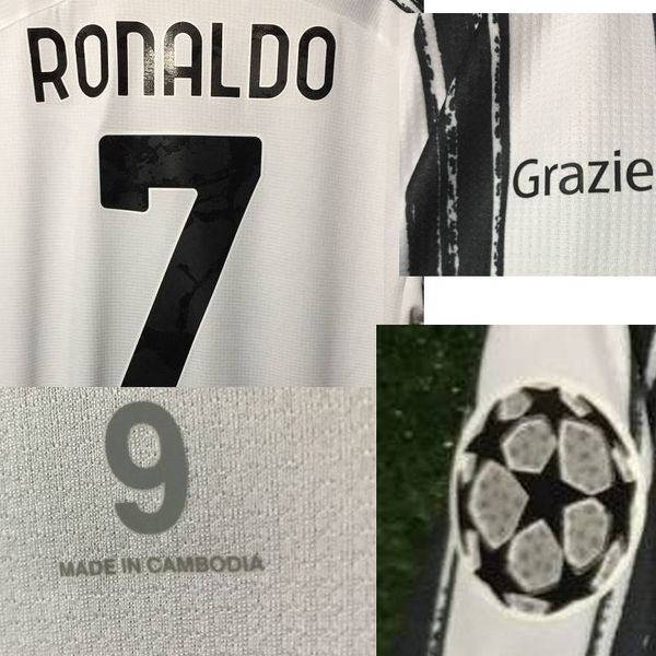 

2020 match worn player maillot shirt grazie tuta da calcio thank you champions traje de futbol with player name number shirt, Black