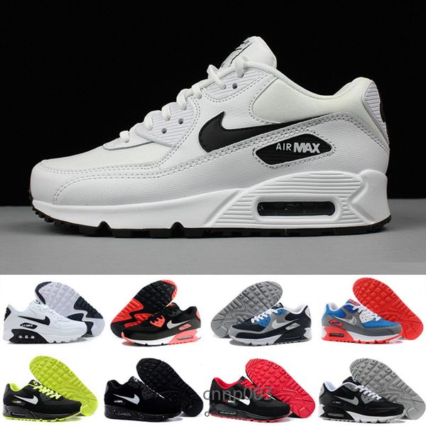 

men womens shoes classic men women running shoes black red white sports trainer air90 cushion surface breathable sports shoes ghty75