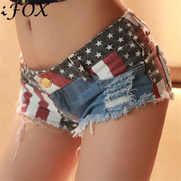 

national flag mini jeans shorts women fashion slim denim shorts summer club punk vintage cotton short pants street wear, White;black