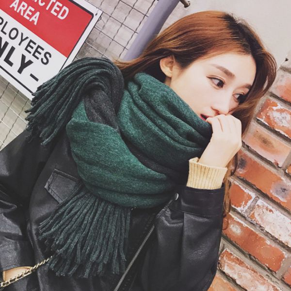 

new 2020 solid color soft women scarf cashmere scarves ladies shawl wrap autumn winter pashmina female hijab echarpe, Blue;gray