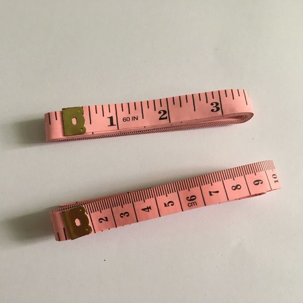 

1000pcs 60 inch 150cm double-scale double sides soft tape measure body measuring tailor ruler sewing tool flat random mixed color
