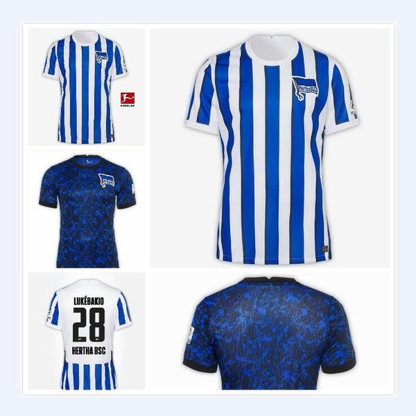 

piatek 20 21 hertha bsc soccer jerseys duda cunha kalou kopke mittelstadt torunarigha tousart 2020 2021 hertha berlin home football shirt, Black;yellow