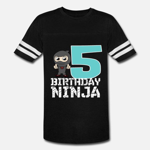 

birthday ninja party 5th samurai ninjas gift t shirt men printing cotton round collar kawaii crazy new style summer style unique shirt