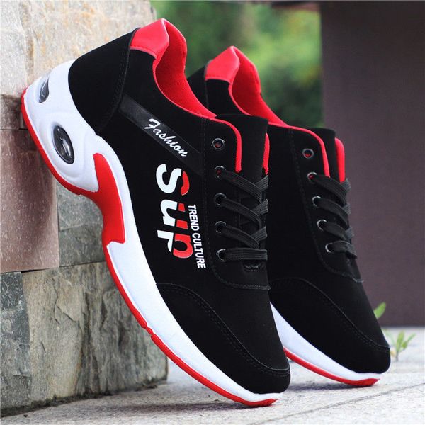 

2020 loui fall new deodorant breathable casual sports shoes men's running shoes boys white shoes gucis, Black