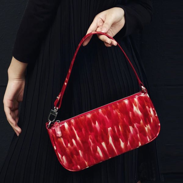 

baguette-bag 2020 new personalized print-dyeing patent leather armpit bag handbags casual women shoulder-bag a059