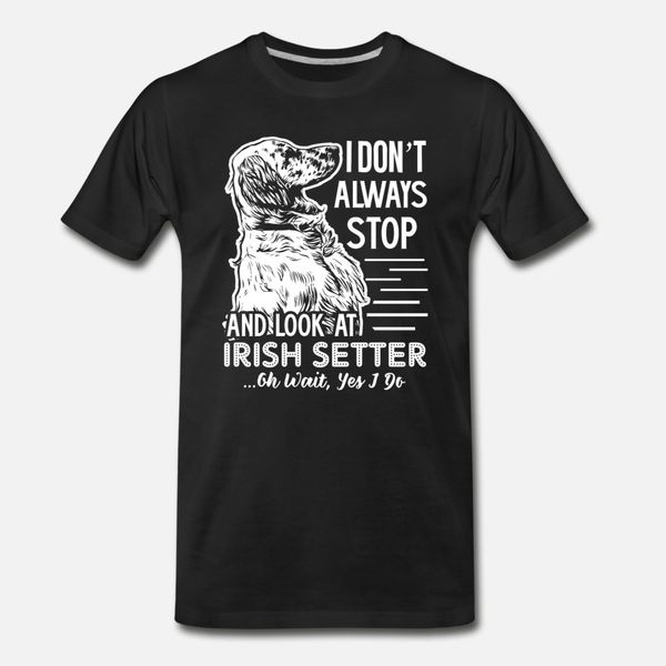 

irish setter s t shirt men designer cotton o-neck formal graphic building spring trend shirt