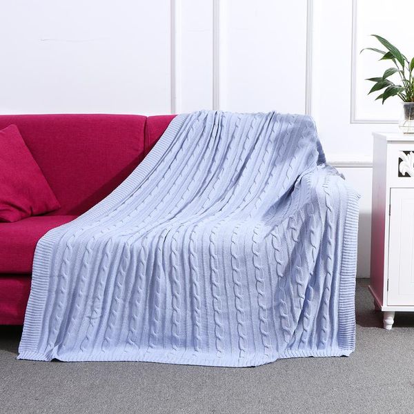 

blankets home decorative cozy cotton knitted blanket soft comfortable baby children cobertor bedroom sofa/bed covers