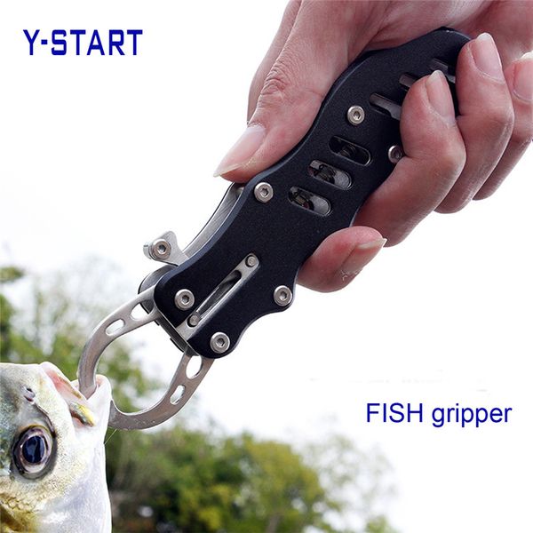 

y-start fish lip gripper yt01 18/8 stainless steel aluminum alloy handle for fish grabber fish controller easy catch fishing gear tools