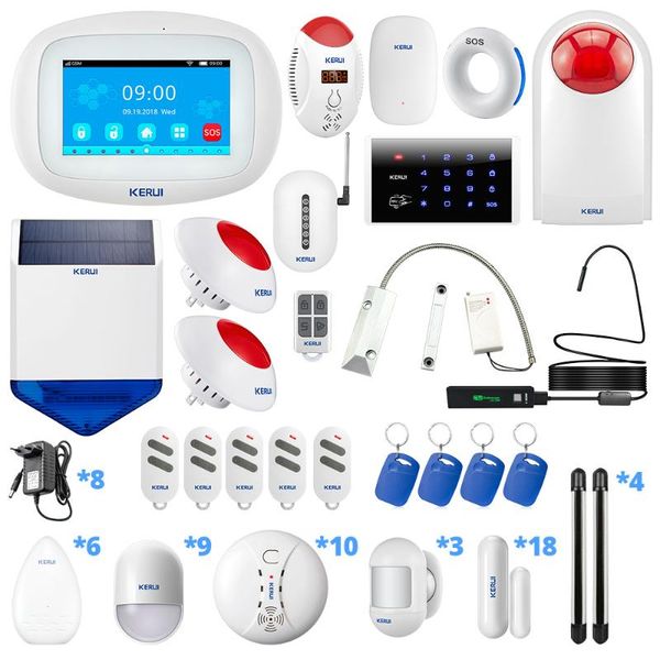 

kerui k52 gsm wifi wireless connection signal amplification sensor home security alarm system wireless beam sensor alarm system