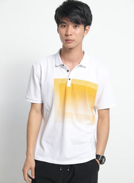 

designers gradient mens tshirt casual mens tees fashion short sleeve teenagers polo shirt summer mens clothing, White;black