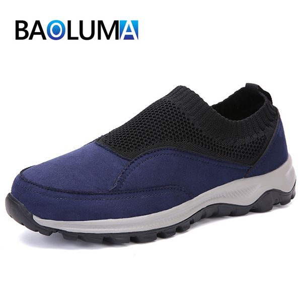 

autumn men's casual shoes comfortable breathable men loafers soft lightweight shoes for men outdoor trainers tenis masculino, Black