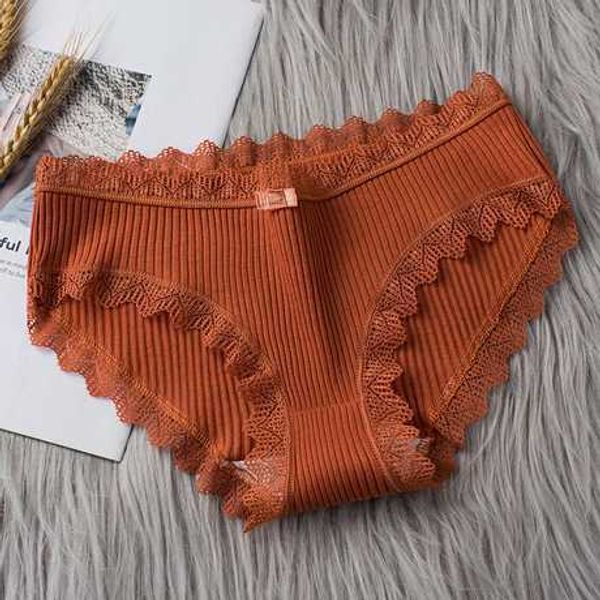 

2020 new women's underwear lace seamless skin-friendly comfortable mid-waist bowknot fashion striped underwear briefs, Black;pink