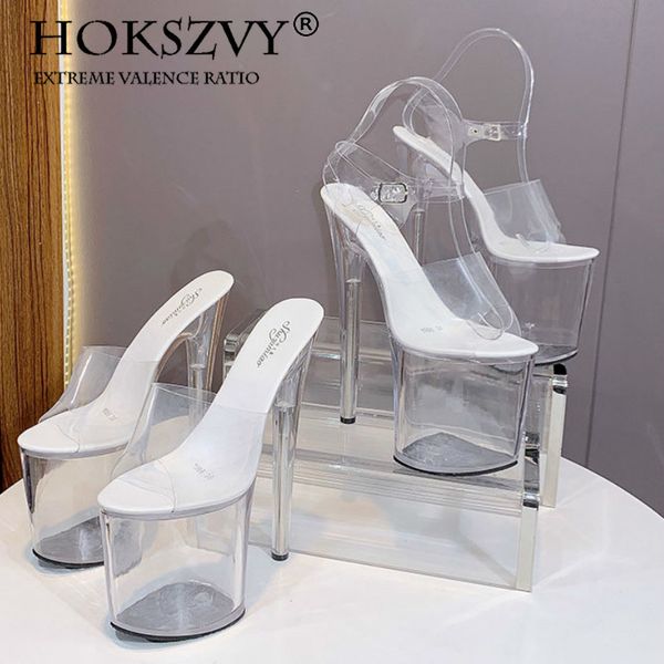 

hoksvzy высокий каблук кристалл женская обувь fine каблука sexy ночной клуб водонепроницаемая платформа модель сценическое шоу женские санда, Black