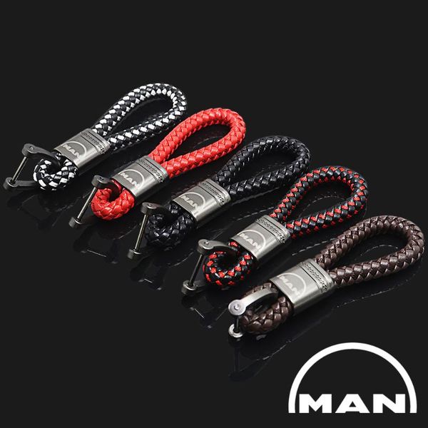 

good quality leather car key chain for man tgx tgs tgm tgs tge tgm tga truck key ring, Silver