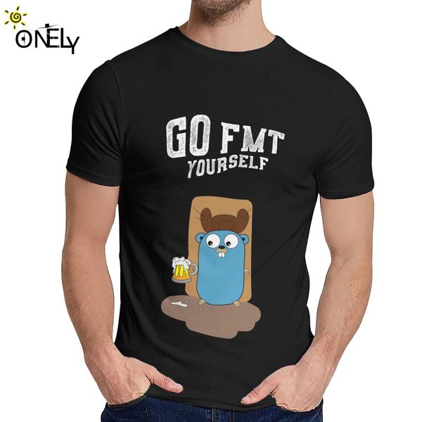 

t shirt golang yourself gift soft slim picture custom classic round neck hip hop short sleeve
