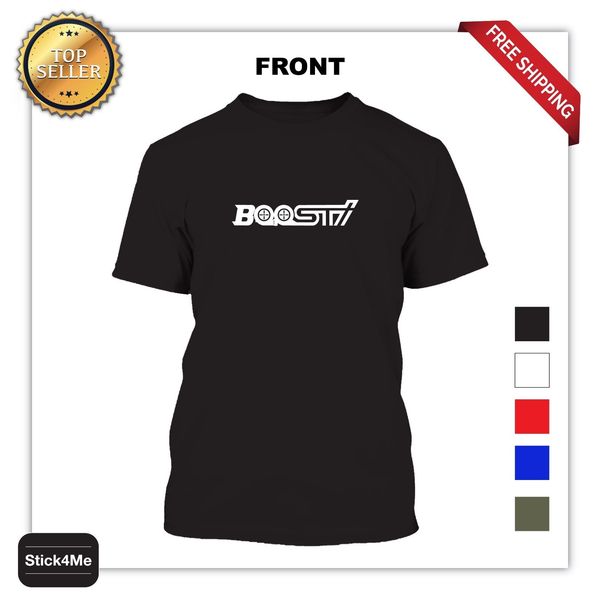 

summer fashion new boost turbo logo t-shirt high-quality printing race car shirt car summer men clothing
