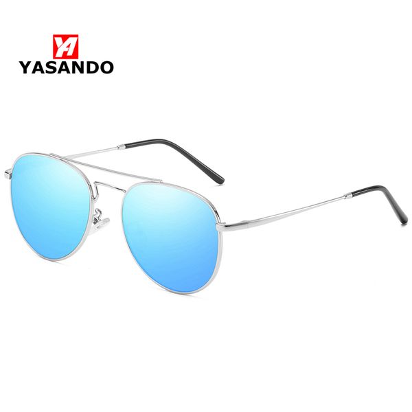 

yasando design polarized sunglasses for men alloy frame pilot glasses male mirror eyewear aviation sun glasses for women gs6110, White;black