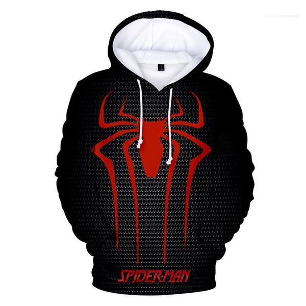 

hoodies fashion couple clothing spider print mens hoodies o neck long sleeve loose womens sweatshirt hommes, Black