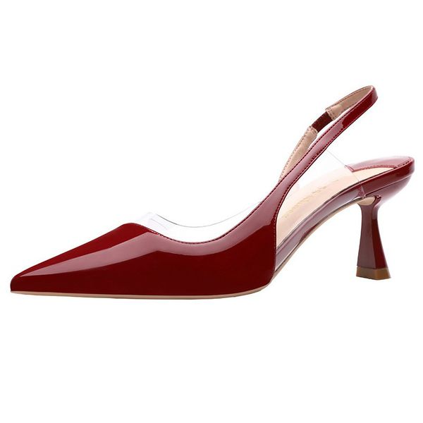 

sandals meriahzheng fashion shallow-mouth thin high-heeled shoes transparent a- line professional women's lsj-1998-9, Black