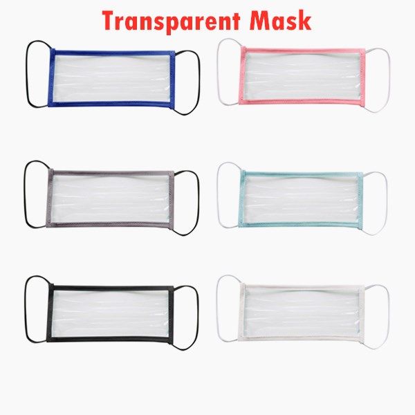 

fashion designer transparent mask anti-fog transparent face shield cotton mask deaf mute designer masks visible anti dust mouth face cover