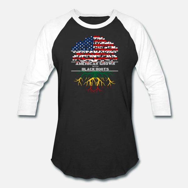 

american grown with black roots t shirt men print cotton s-xxxl outfit graphic comfortable summer style letter shirt