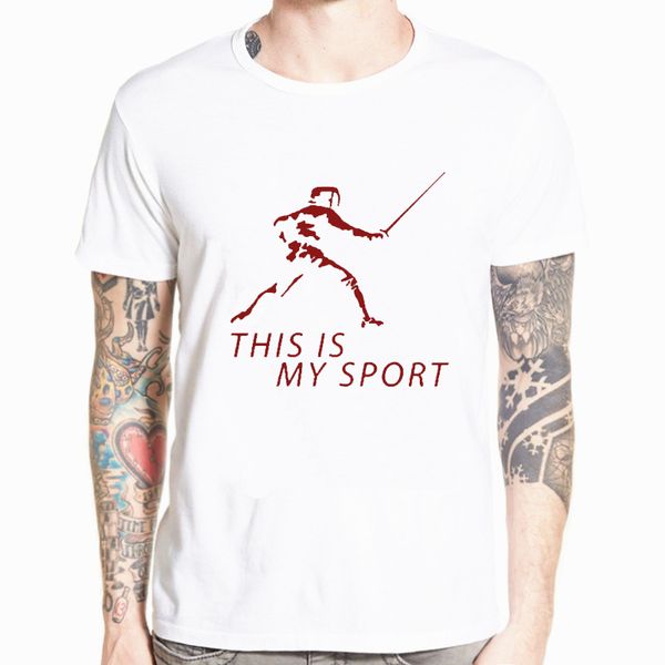 

men t shirt short sleeve o neck t-shirt male fencer fencing clothes