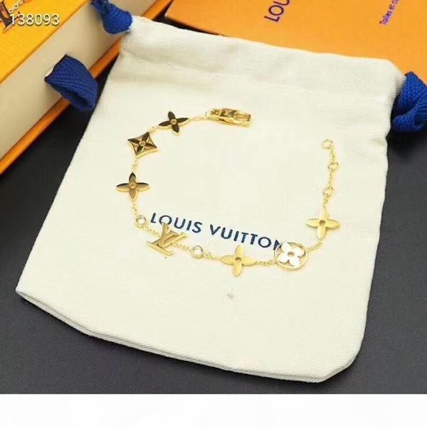 

fashion womens chain bracelet designer luxury girl charm bracelets classic letter girl woman jewellery bracelet with box, Golden;silver