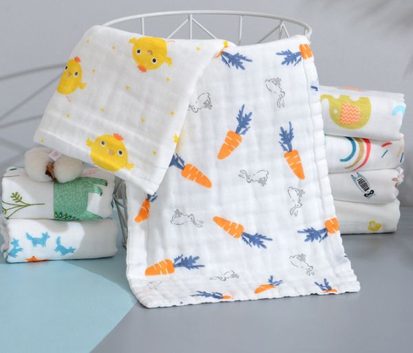

the latest 35x75cm size, many styles, six layers of pure cotton gauze, soft cartoon washing baby high-density face towel, baby towel