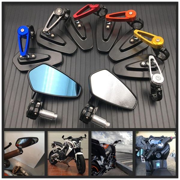 

motorcycle mirrors 7/8" 22mm bar end rear accessories motorbike scooters rearview mirror side view moto for cafe racer