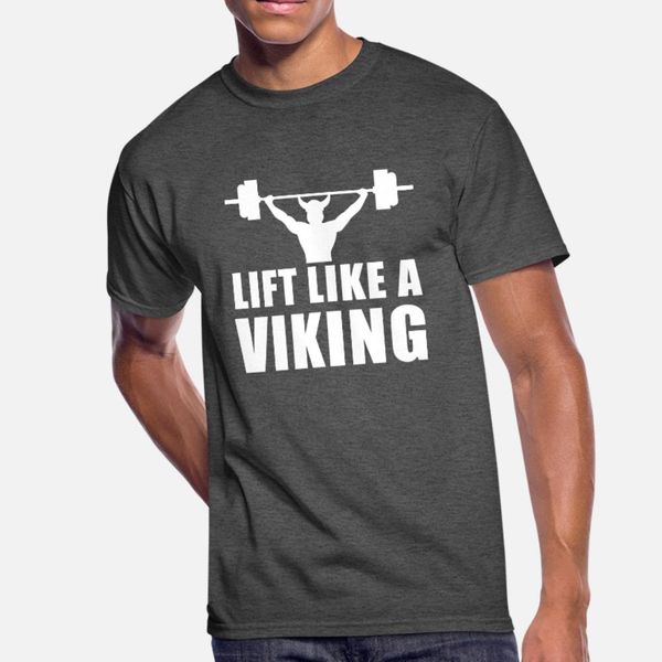 

vikings lift like a viking bodybuilder gift idea t shirt men personalized short sleeve round collar natural famous building summer style