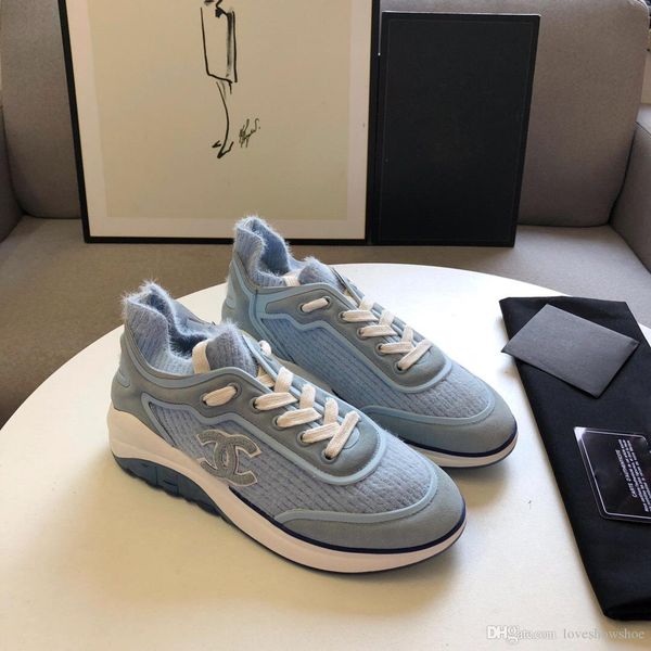 

2020 new arrival womens running shoes fashion men's classic shoes basketball shoes trainer shoe knit warm sneakers, Black