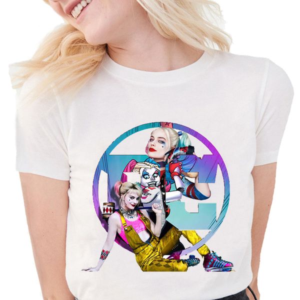 

korean clothes women tshirt birds of prey harley quinn harajuku ropa mujer vintage t shirt 2020 streetwear t-shirty damskie