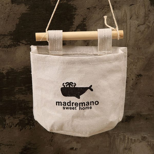 

holder cotton linen wall hanging wardrobe organizer bedside storage bag fashion