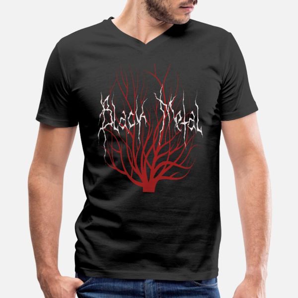 

black metal tree t shirt men designs short sleeve s-3xl natural anti-wrinkle humor summer style standard shirt