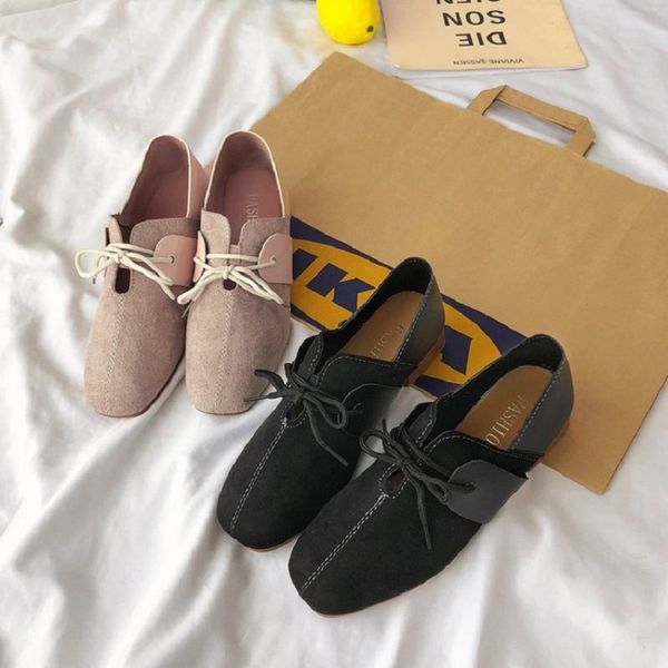 

2020 new peas shoes female korean version of the single shoes flat round head scoop college british wind women's, Black