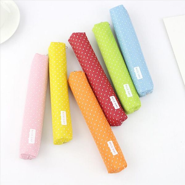 

iskybob 1шт kawaii candy dot canvas небольшой косметический мешок мужской туалет кошелек карманный мешочек новый мини путешествия макияж меш