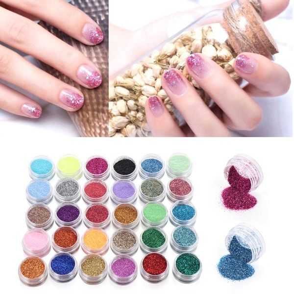 

60pcs holographic glitter powder sequins shining sugar silver dipping powder fine glitte dust nail art decorations manicure, Silver;gold